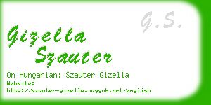 gizella szauter business card